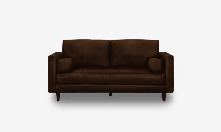 Hugh 2 Seater Sofa - Leather - Natural Chocolate
