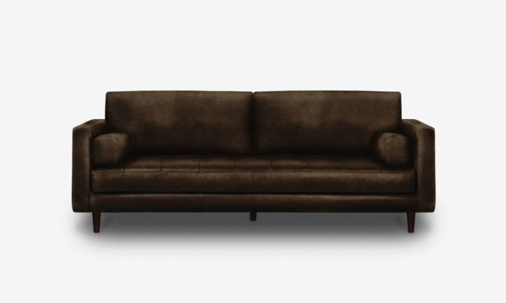 Hugh 3 Seater Sofa - Leather - Chester Walnut (As-Is) Set A