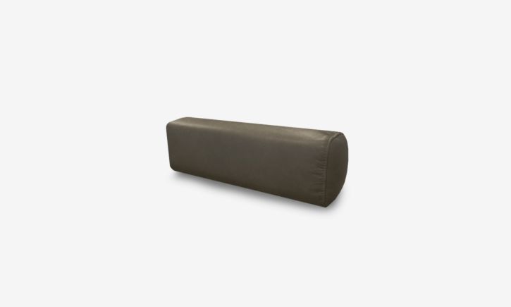 Hugh Bolster Cushion - Leather - Rio Titanium