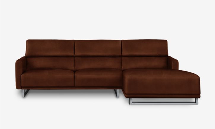 Maison L- Shaped Chaise Sofa - Natural Brown