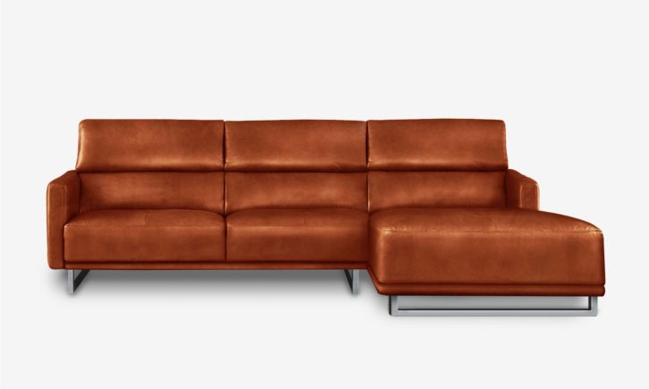 Maison L- Shaped Chaise Sofa - Natural Cognac