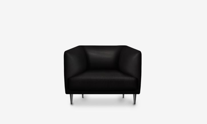 Milton Armchair - Leather - Brianne Black