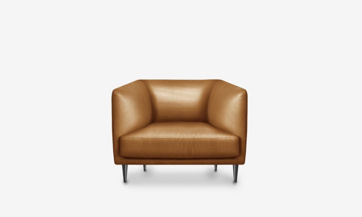 Milton Armchair - Leather - Brianne Nude