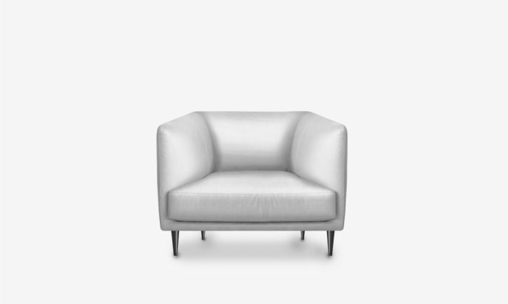Milton Armchair - Leather - Brianne White