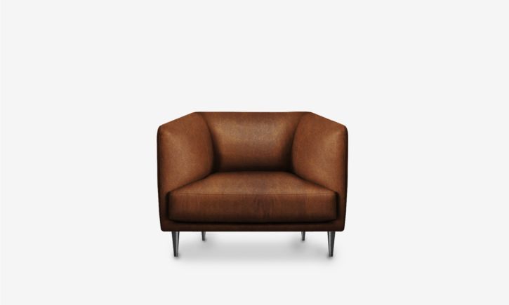 Milton Armchair - Leather - Raw Caramel