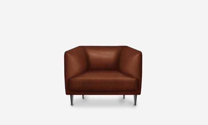 Milton Armchair - Leather - Satine Natural Brown