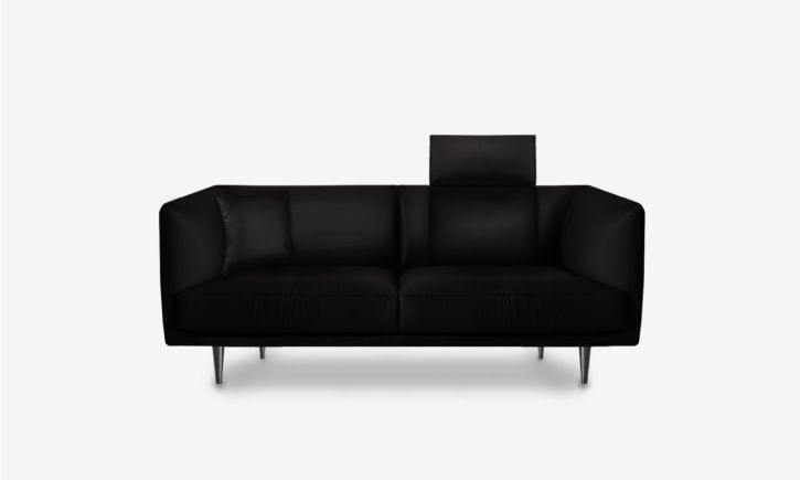 Milton 2.5 Seater Sofa - Leather - Brianne Black