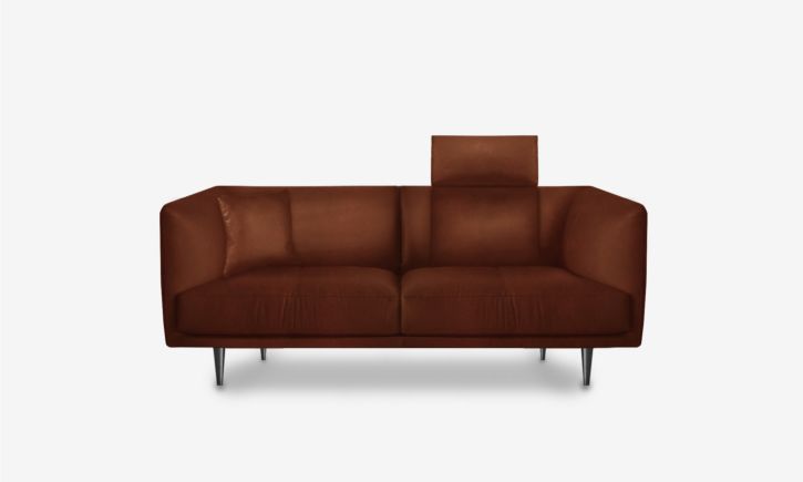 Milton 2.5 Seater Sofa - Leather - Satine Natural Brown
