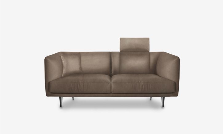 Milton 2.5 Seater Sofa - Leather - Satine Taupe