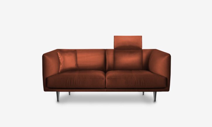 Milton 2.5 Seater Sofa - Leather - Vedura Copper