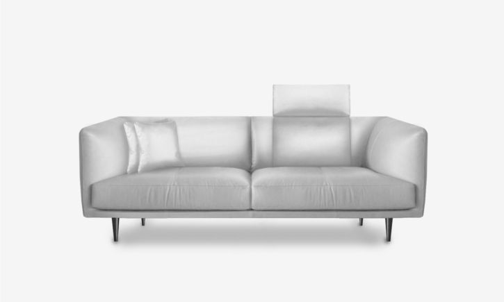 Milton 3 Seater Sofa - Leather - Brianne White