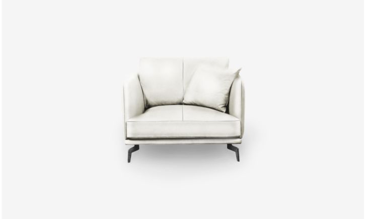 Portage Armchair - Leather - Brianne White