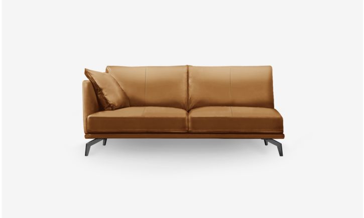 Portage Side 2.5 Seater Sofa - Leather - Brianne Nude