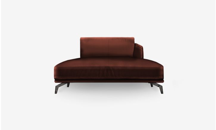 Portage Chaise Sofa - Leather - Vedura Copper