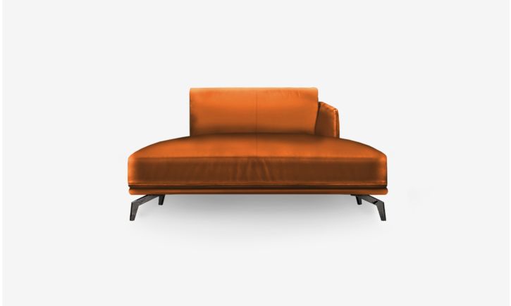 Portage Chaise Sofa - Leather - Vedura Tan