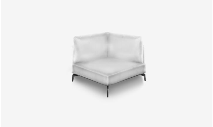 Portage Corner Sofa - Leather - Brianne White
