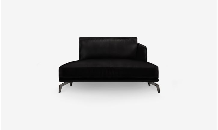 Portage Lounge Sofa - Leather - Brianne Black