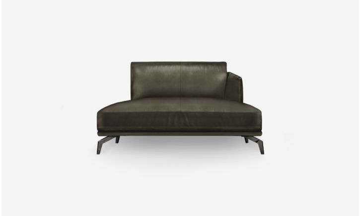Portage Lounge Sofa - Leather - Brianne Gray