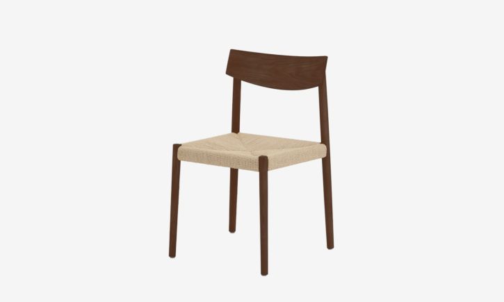 Angled Front View Photo of Hampton Dining Chair in Caramel Oak