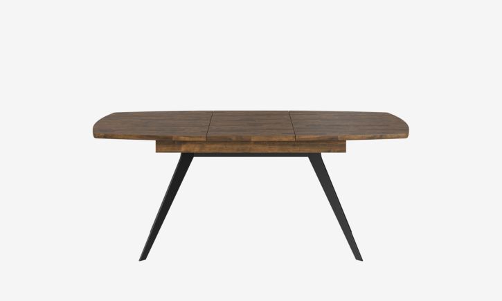 Front View of Hudson Extendable Dining Table Small - Extended Product Photo