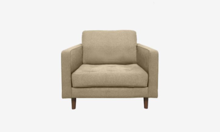 Hugh 1 Seater Sofa - Fabric - Sand (Display Set)