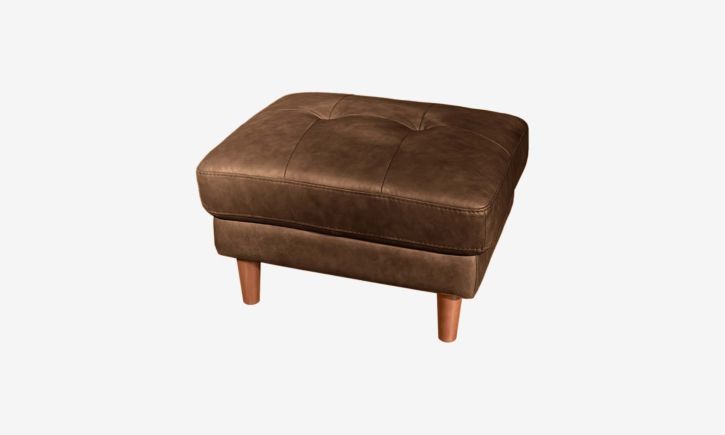 Hugh Ottoman - Leather - Chester Cocoa