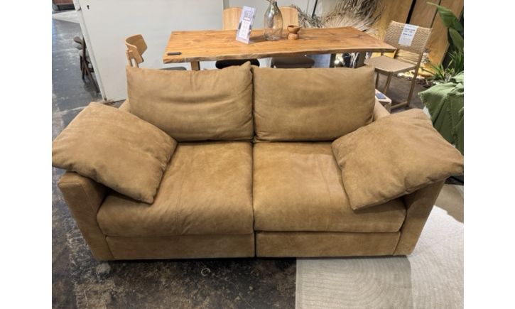Melo 2-Seater Sofa - Leather - Kansas Cognac (As-Is)