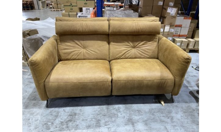 Vermont 3 Seater Sofa - Leather - Kansas Cognac (As-Is) Set A