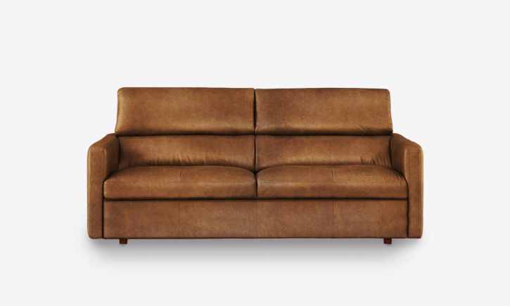 Maison 3 Seater Sofa Bed - Leather - Chester Cocoa