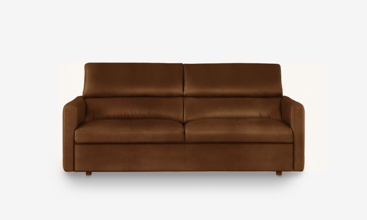 Maison 3 Seater Sofa Bed - Leather - Natural Brown
