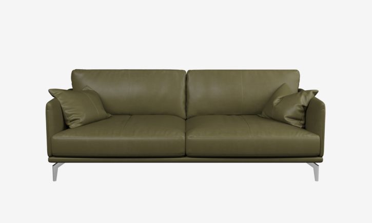 Product photo of Portage 2.5 Seater Sofa in Satine Olive Leather Front View
