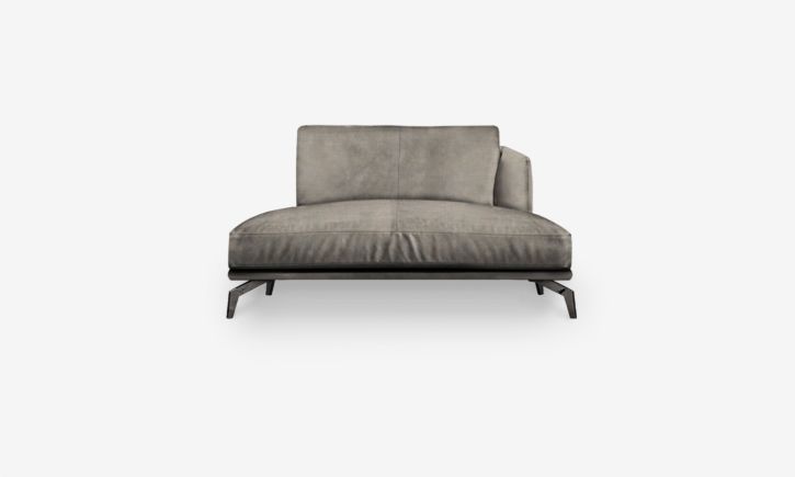 Portage Lounge Sofa in Wafer Brown Fabric