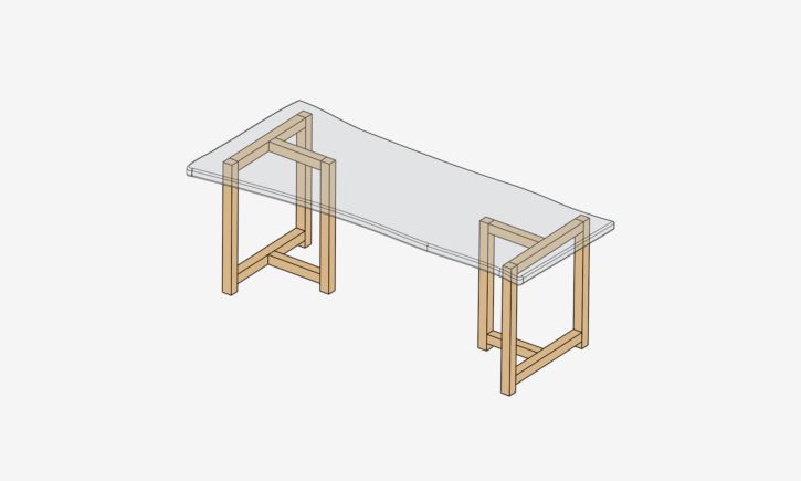 Product Photo Torii Dining Table Legs Ashwood.