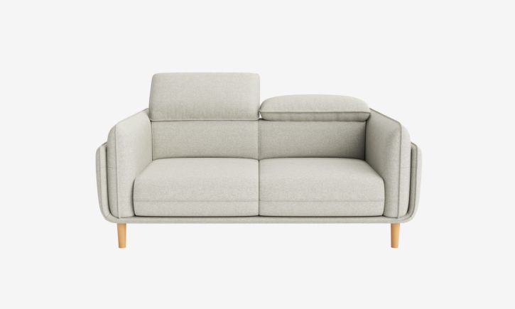 Product photo of Cairo 3 Seater Sofa in Easy Clean Fabric Stone Front View