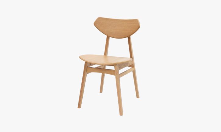 Product photo Clifton dining chair oak in angle photo.