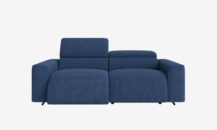 Product photo of Manhattan 2 Seater Sofa in Easy Clean Fabric Denim Front View