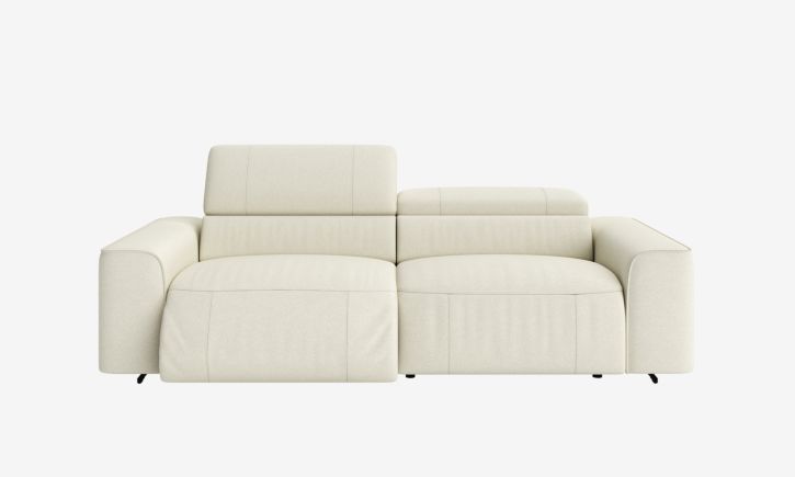 Product photo of Manhattan 3 Seater Sofa in Easy Clean Fabric White front view