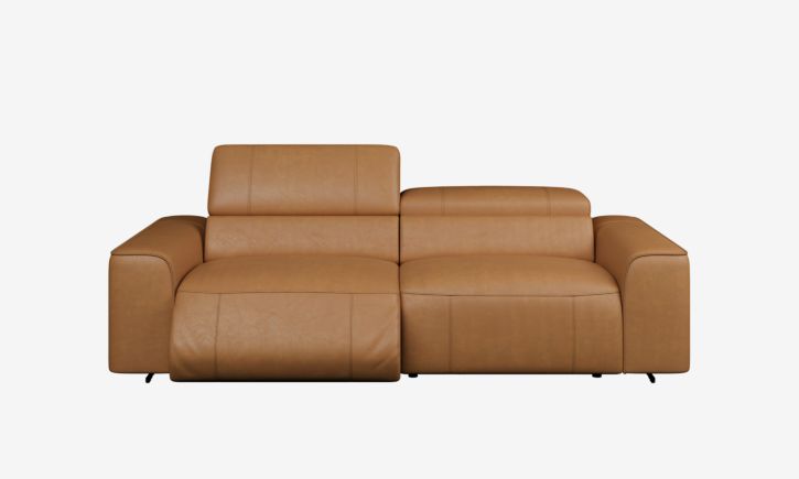Product photo of Manhattan 3 Seater Sofa in Chester Tan Leather Front View