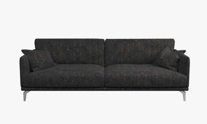 Product photo of Portage 3 Seater Sofa in Fabric - Gunmetal Front View