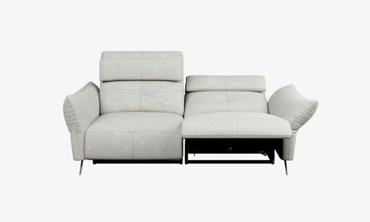 Vermont 3 Seater Recliner Sofa Easy Clean Fabric Front Angle