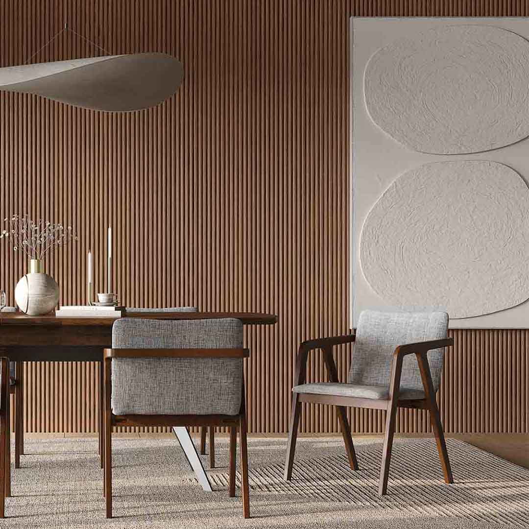 Lifestyle photo of ASTRID Dining Chair - Mocha Walnut in Dining Room